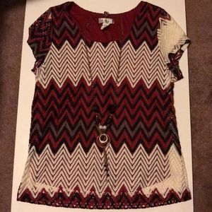 KLAXONS crochet top with necklace